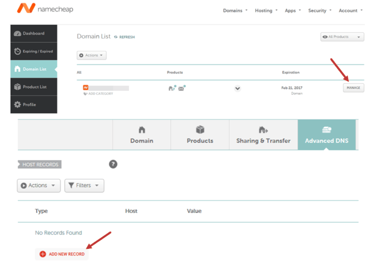 Steps to publish your DMARC Record on Namecheap