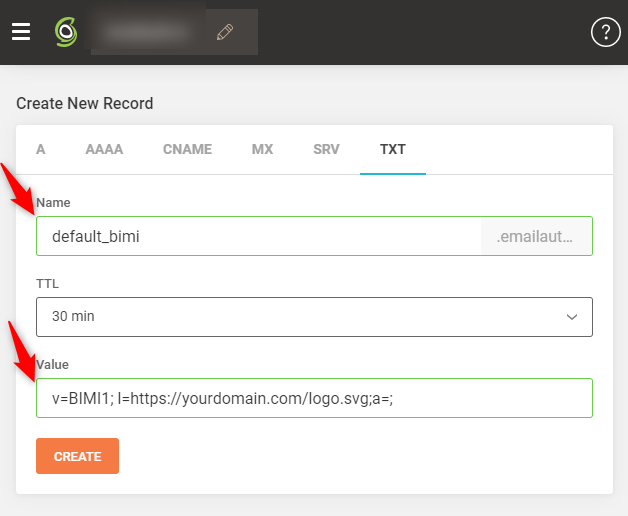 Bimi record
